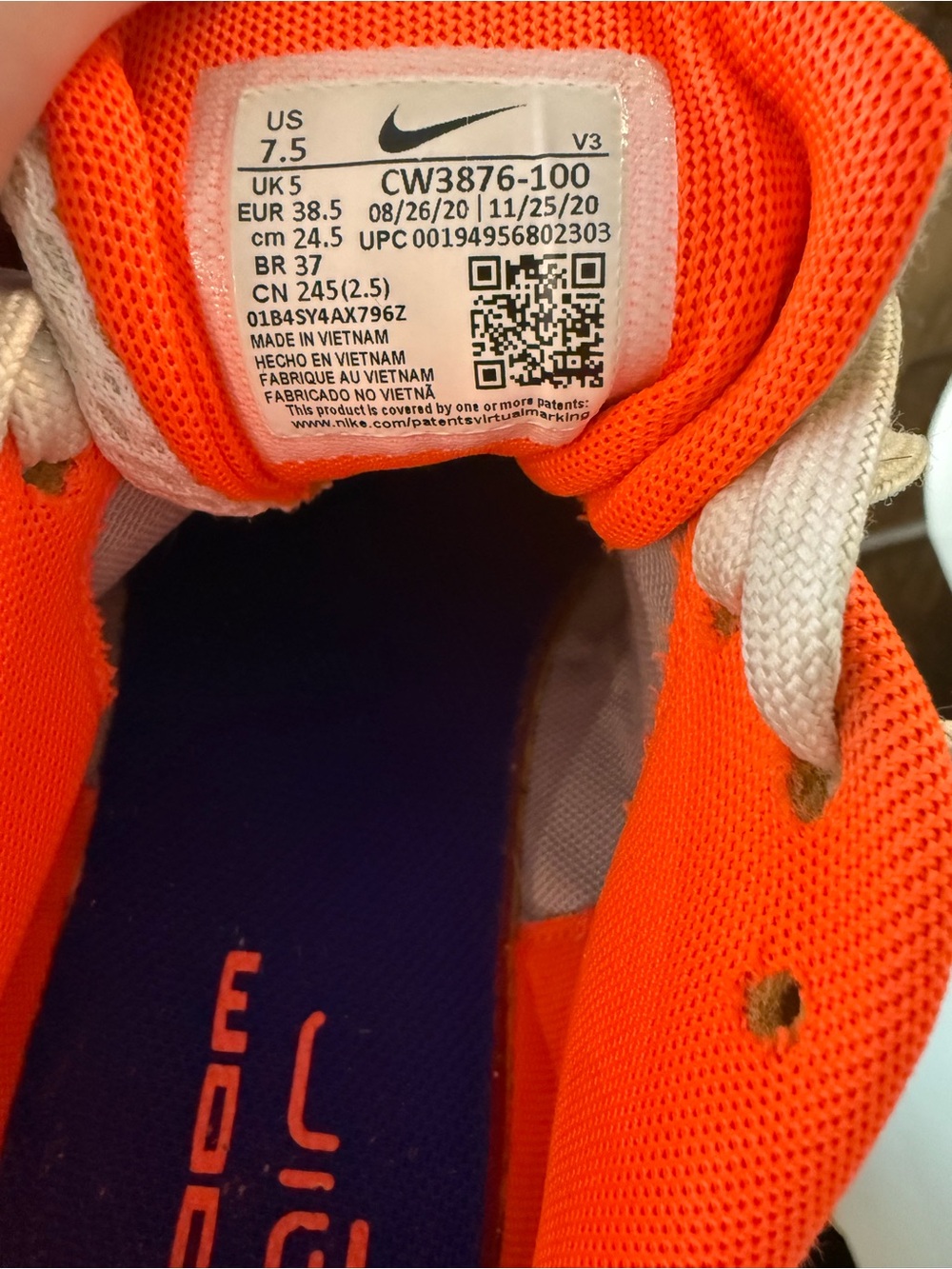 Nike Zoom Air Fire Sail Blue Crimson - Picture 12 of 12